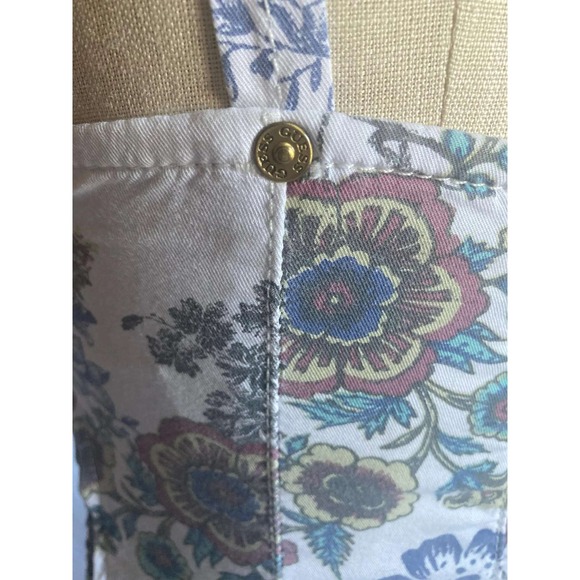 Guess Floral Denim Corset Dress Womens Size 1 White Lace Up Bodycon Mini - Picture 12 of 14